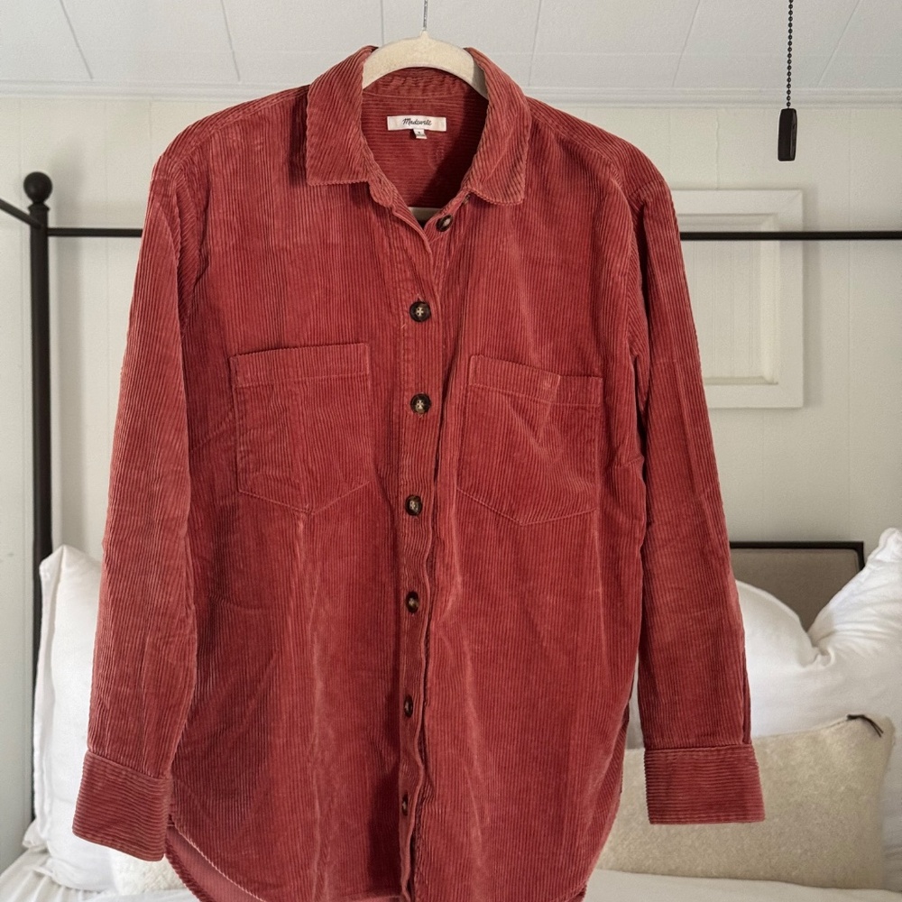 Madewell Corduroy Sunday Shirt - Rose Dust